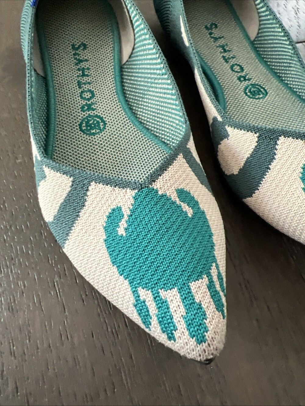 ROTHY’S The Point Shoes Print Moroccan Ikat Women’s Textile Size 9 - Picture 3 of 10